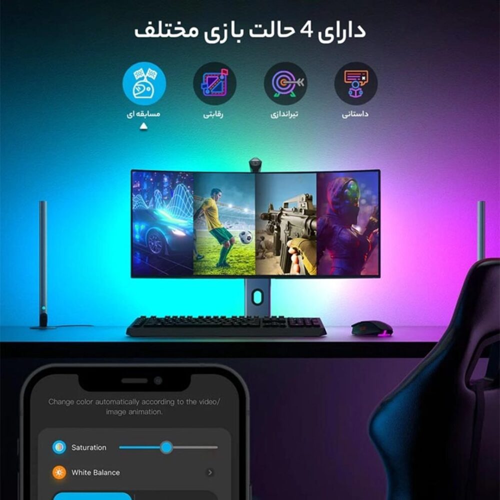 لامپ و ریسه هوشمند گیمینگ گووی مدل Govee DreamView G1 Pro - Image 6